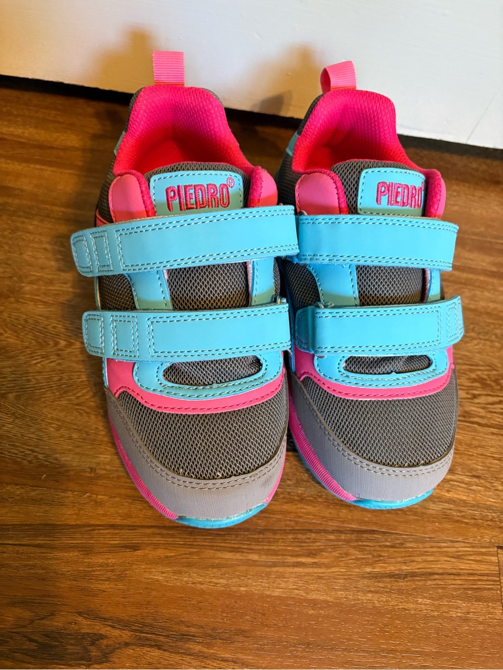 Piedro Orthopedic Sneakers Little Kids Size 12 in Gray, Blue & Pink - Picture 2 of 8